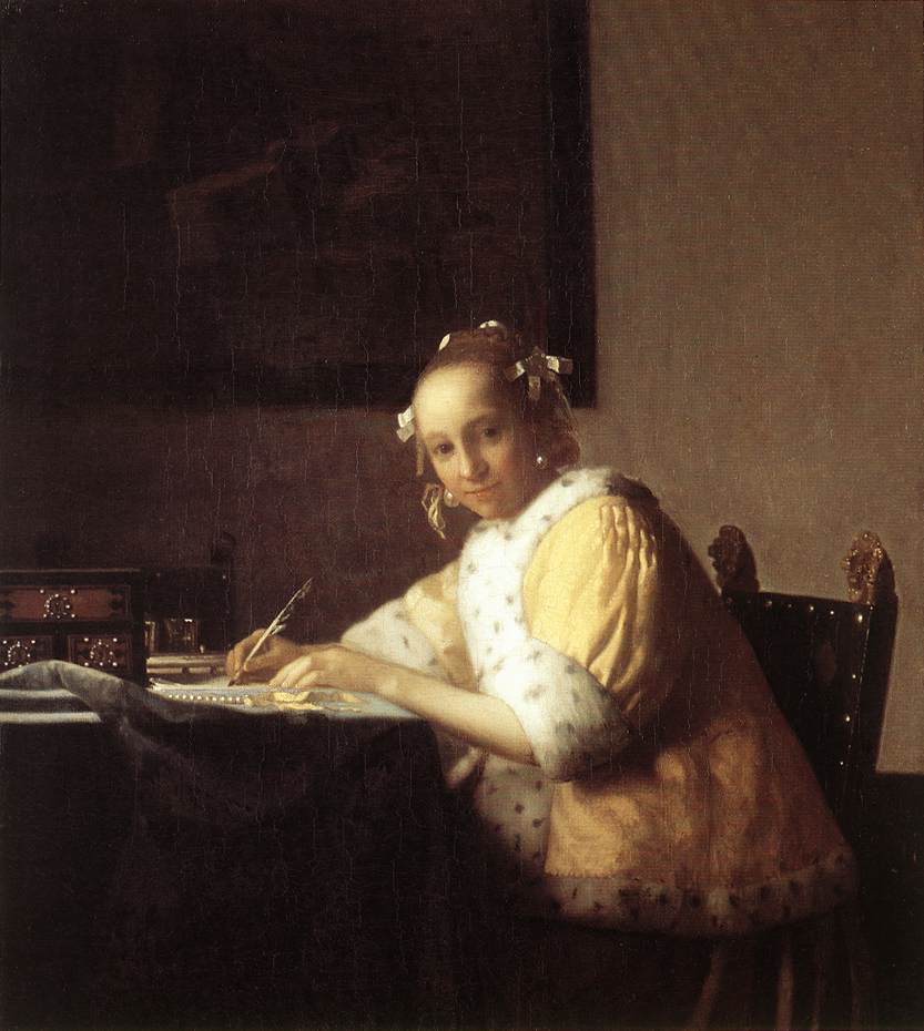 Jan Vermeer A Lady Writing a Letter